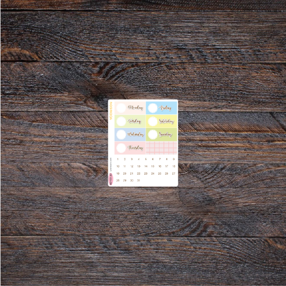 YOONISON STORE ILLUSTRATION VERTICAL WEEKLY DATE COVERS KEY001-07