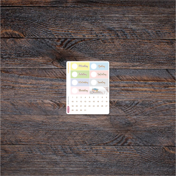 STAY HOME SUNSHINE BEDROOM VERTICAL WEEKLY DATE COVERS KEY002-07