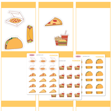 Load image into Gallery viewer, PIZZA HAMBURGER HAPPY MEAL TACO PLANNER STICKERS SD0008~SD0010
