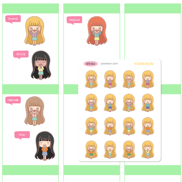 EXCITED HAPPY EMOTION MOOD PLANNER STICKERS SEE002