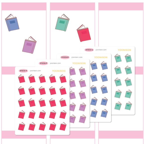 OPEN BOOK CURRENTLY READING TRACKER READ PAGE PLANNER STICKERS SF0036