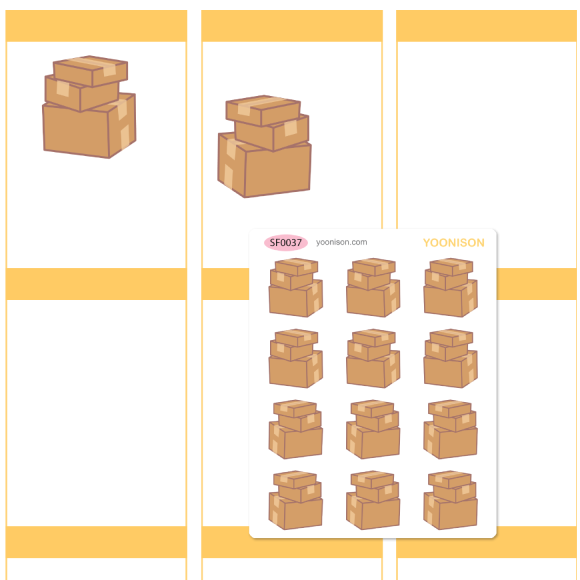 PACKAGES DELIVERY SHIPPING PACKING HAPPY MAIL POST OFFICE PLANNER STICKERS SF0037