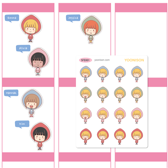 COMFY HOODIE FASHION PLANNER STICKERS SFE001